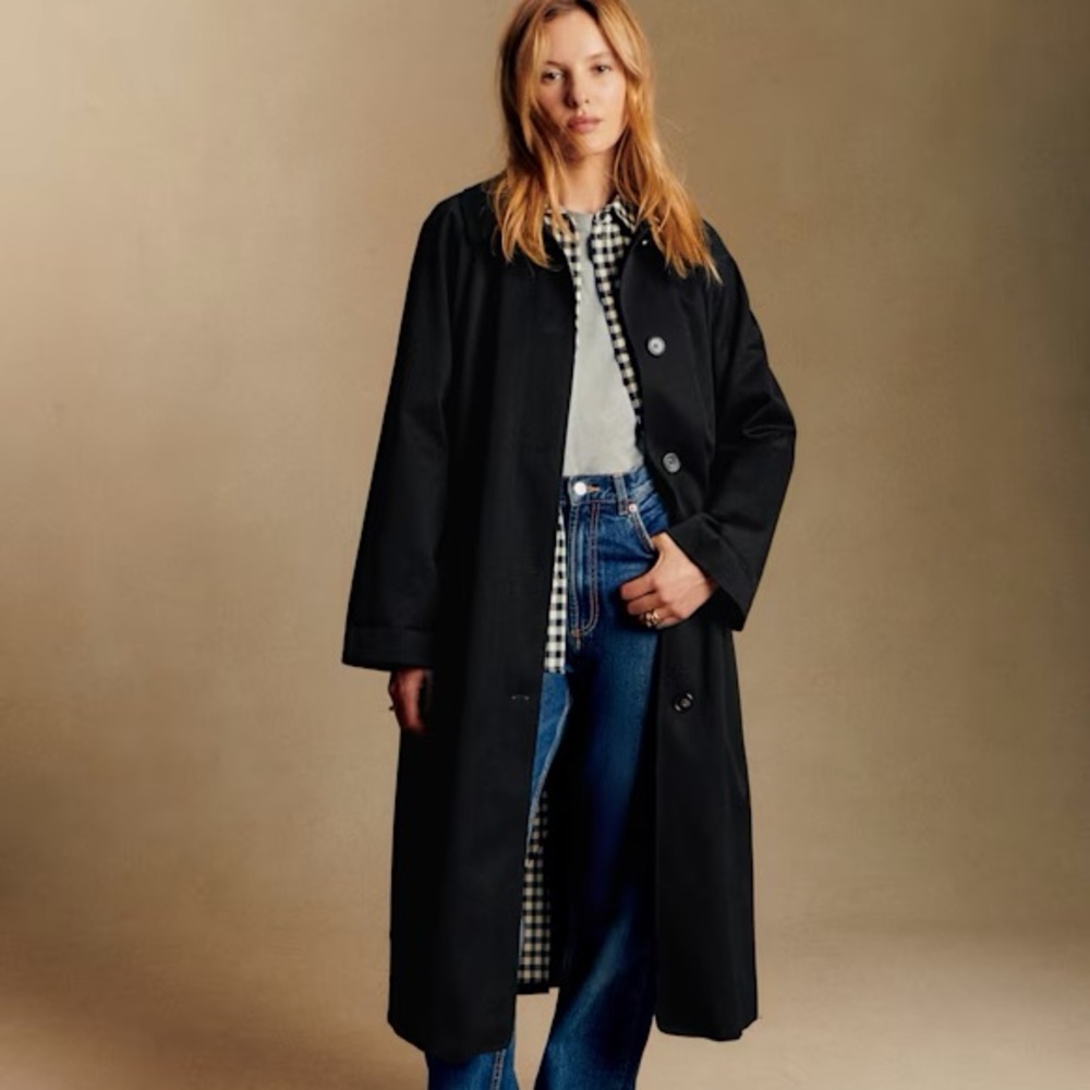 Sezane Clyde Trench Coat in Black